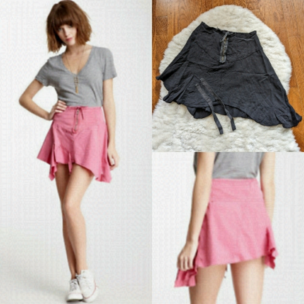 Da-nang asymmetrical mini skirt xs BLACK